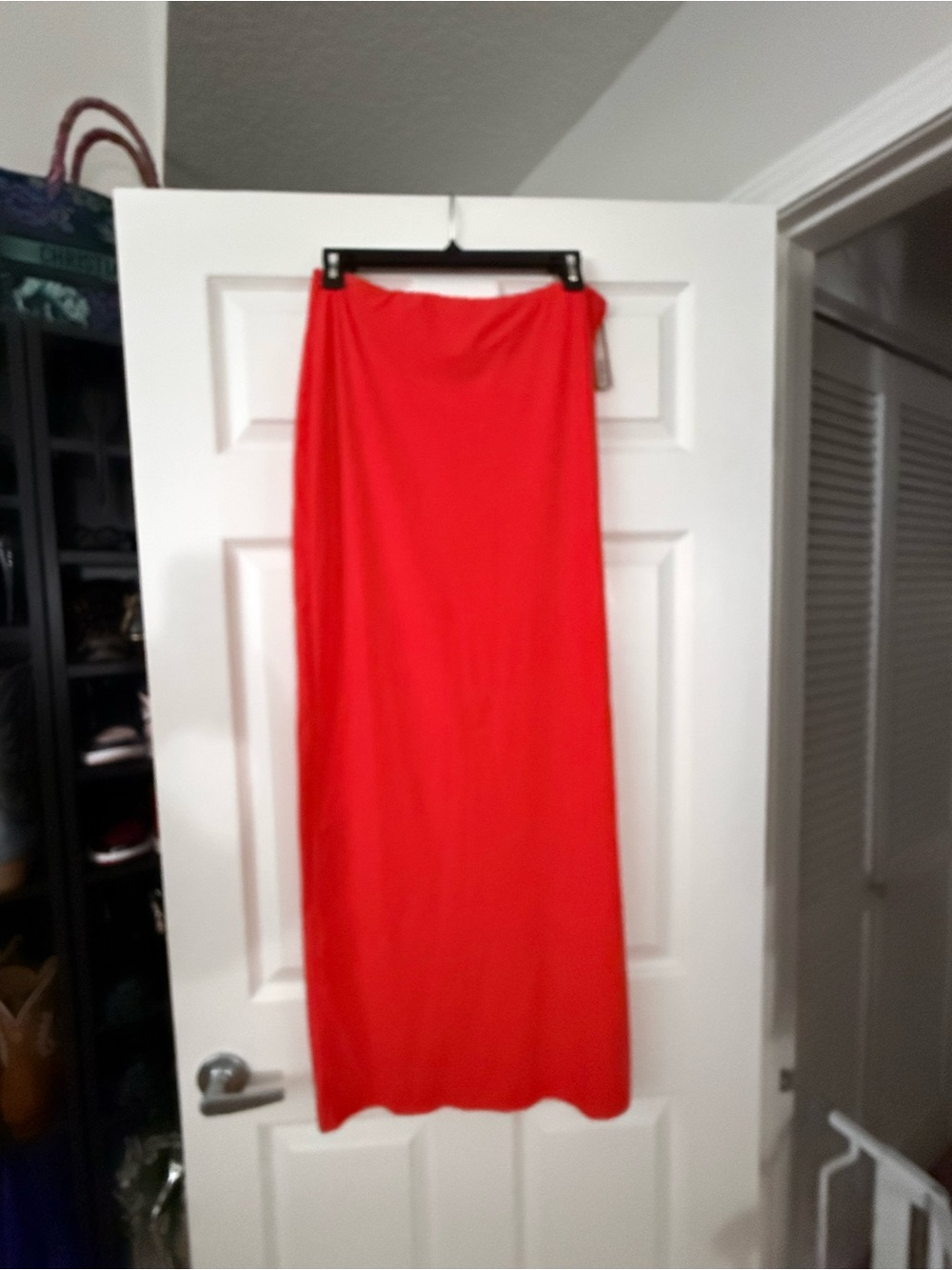 SKIMS ‘Fits Everybody’ MAXI SKIRT HIDDEN ZIPPER SLIT Skirt - XL Poppy